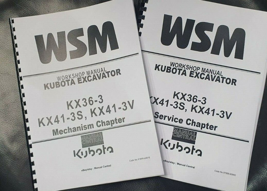KUBOTA EXCAVATOR KX36-3 KX41-3S KX41-3V SERVICE & MECHANISM WORKSHOP SERVICE