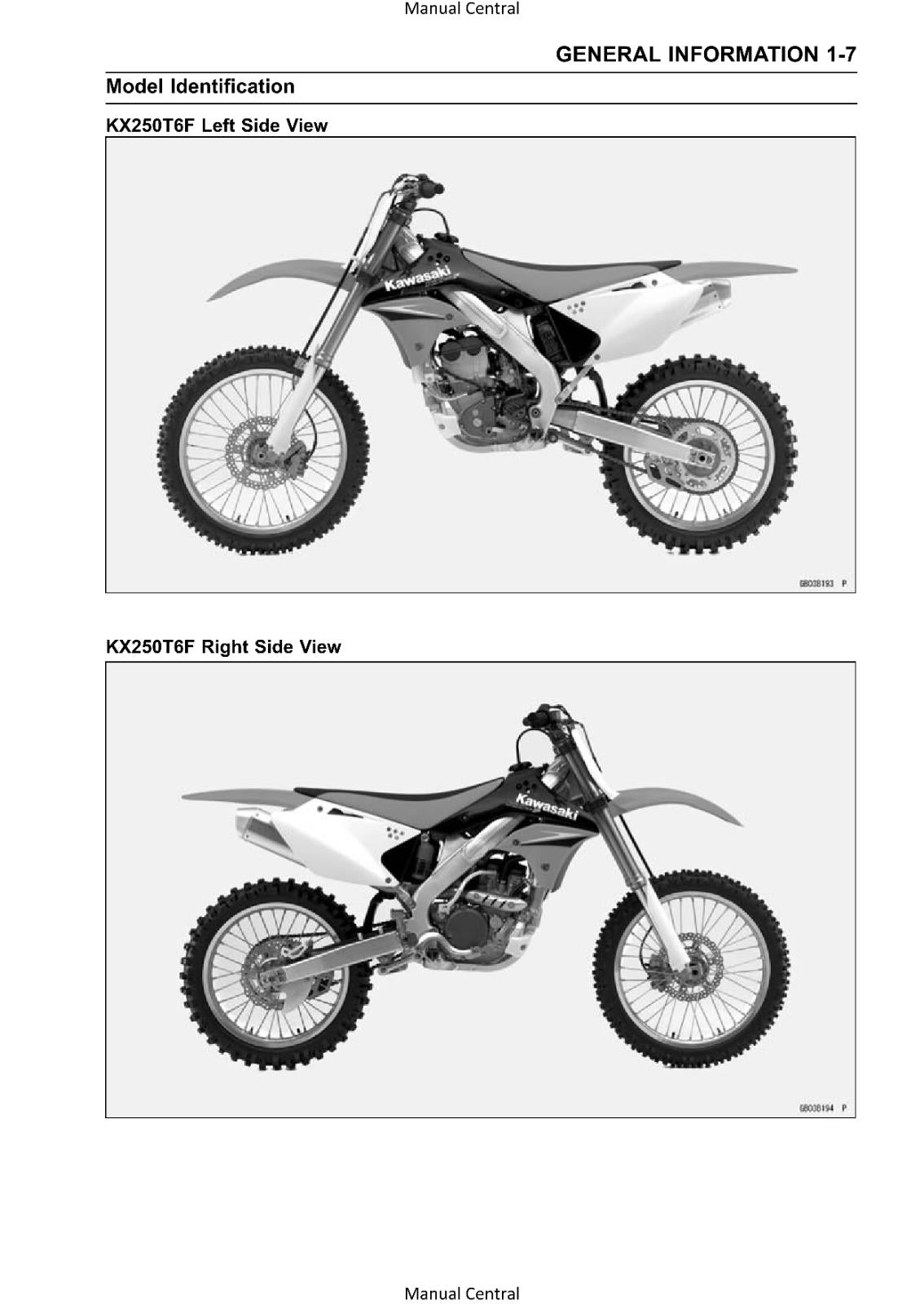 KAWASAKI MOTORCYCLE - 2006 2007 2008 - KX250F - SERVICE WORKSHOP REPAIR MANUAL