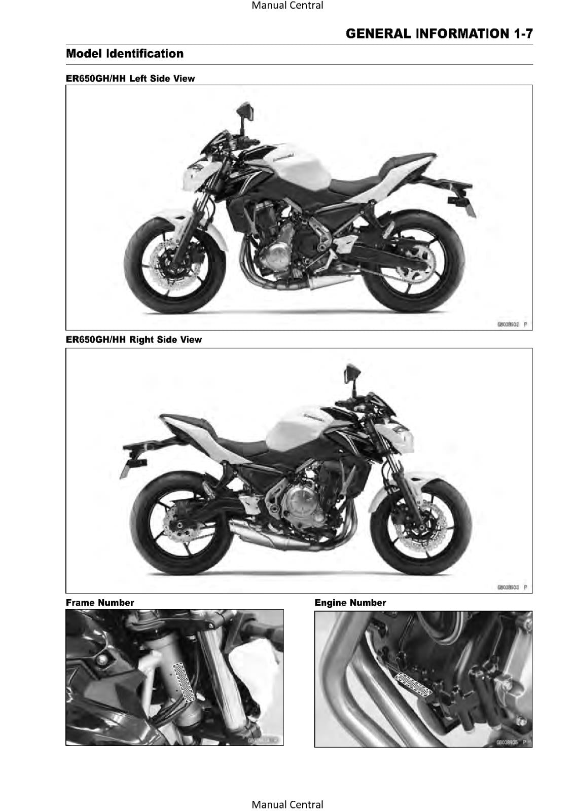 KAWASAKI 2017 Z650 ABS - ER650GH ER650HH - WORKSHOP SERVICE REPAIR MANUAL