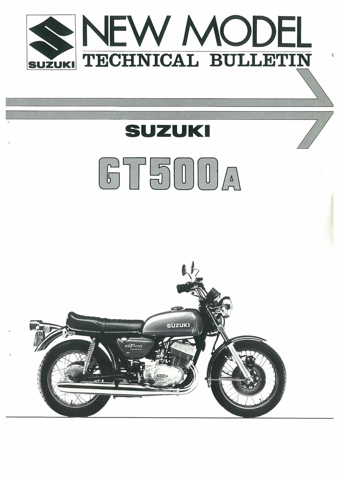 SUZUKI T500 ii SERVICE WORKSHOP REPAIR MANUAL + (GT500A TECH BULLETIN)