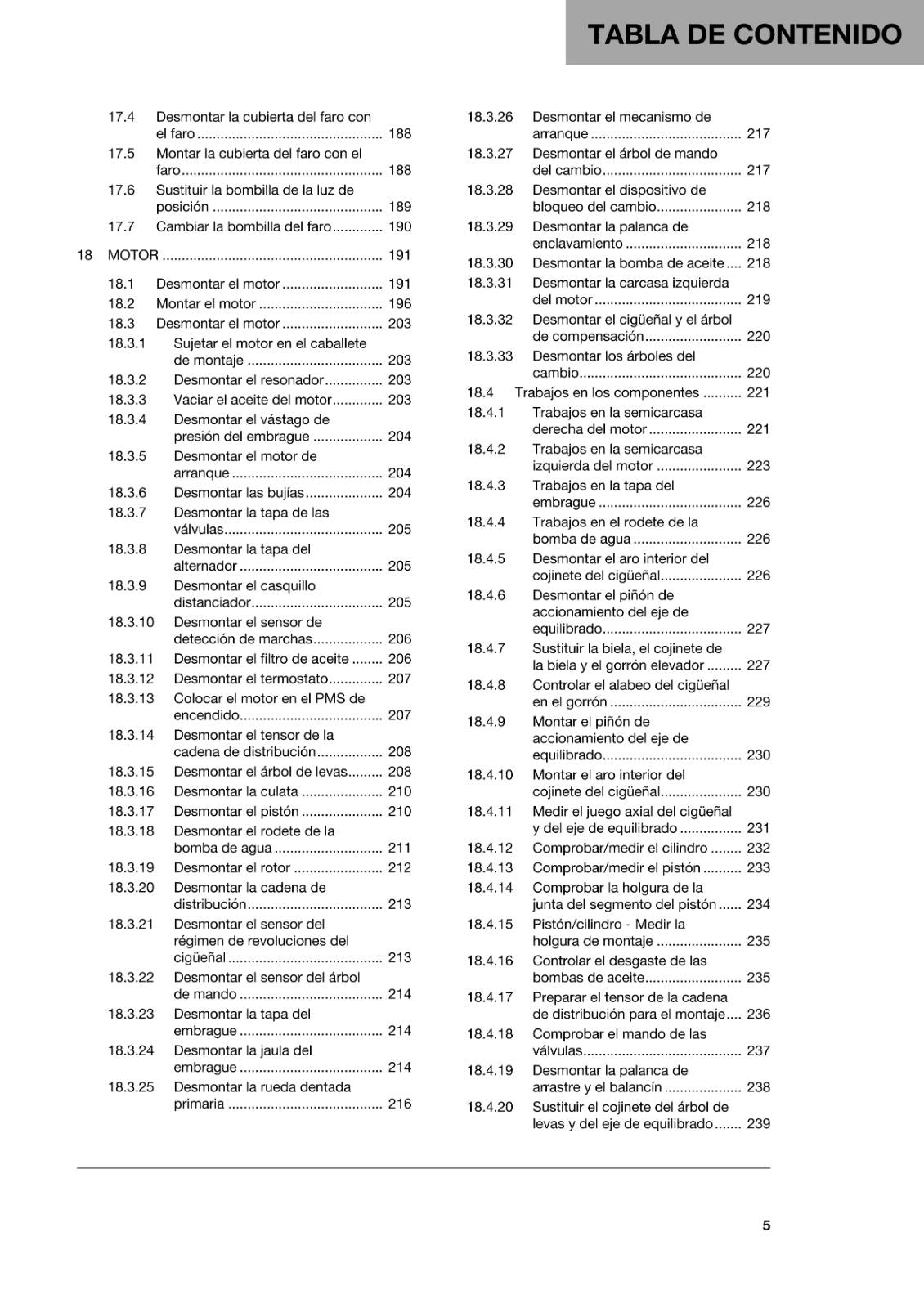 SPANISH LANGUAGE - HUSQVARNA 2022 - 701 ENDURO EU -  MANUAL DE REPARACION