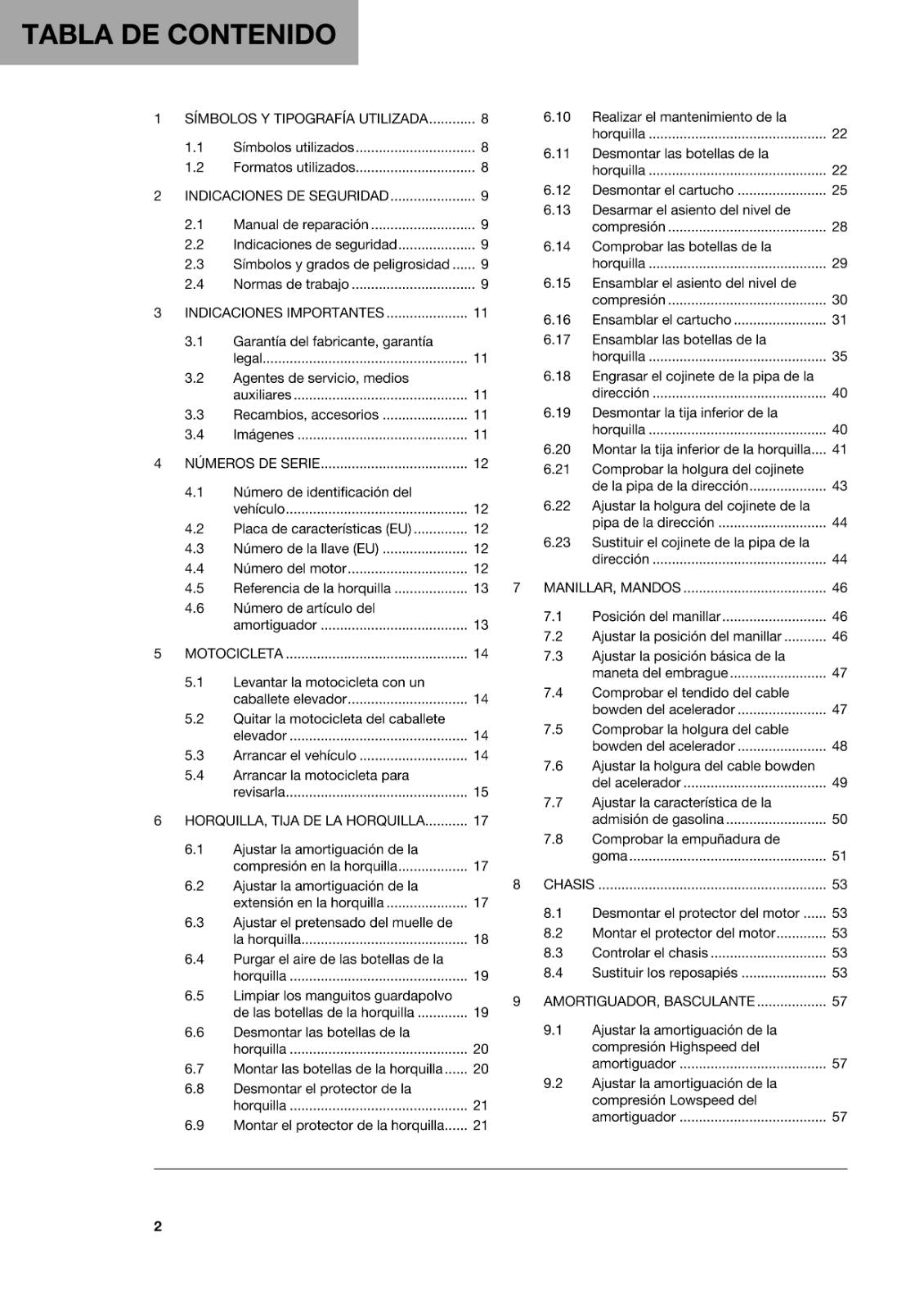 SPANISH LANGUAGE - HUSQVARNA 2022 - FE 250 -  MANUAL DE REPARACION