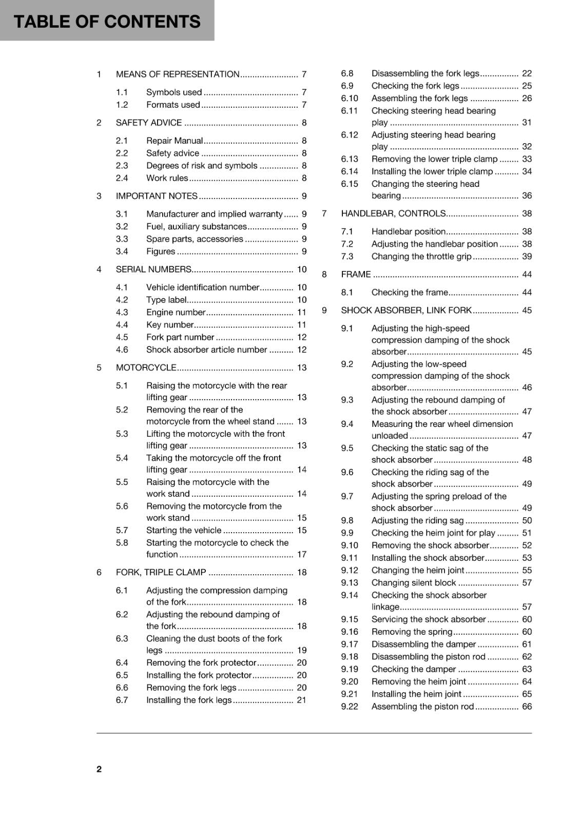 HUSQVARNA 2018 - 701 SUPERMOTO - REPAIR WORKSHOP SERVICE MANUAL