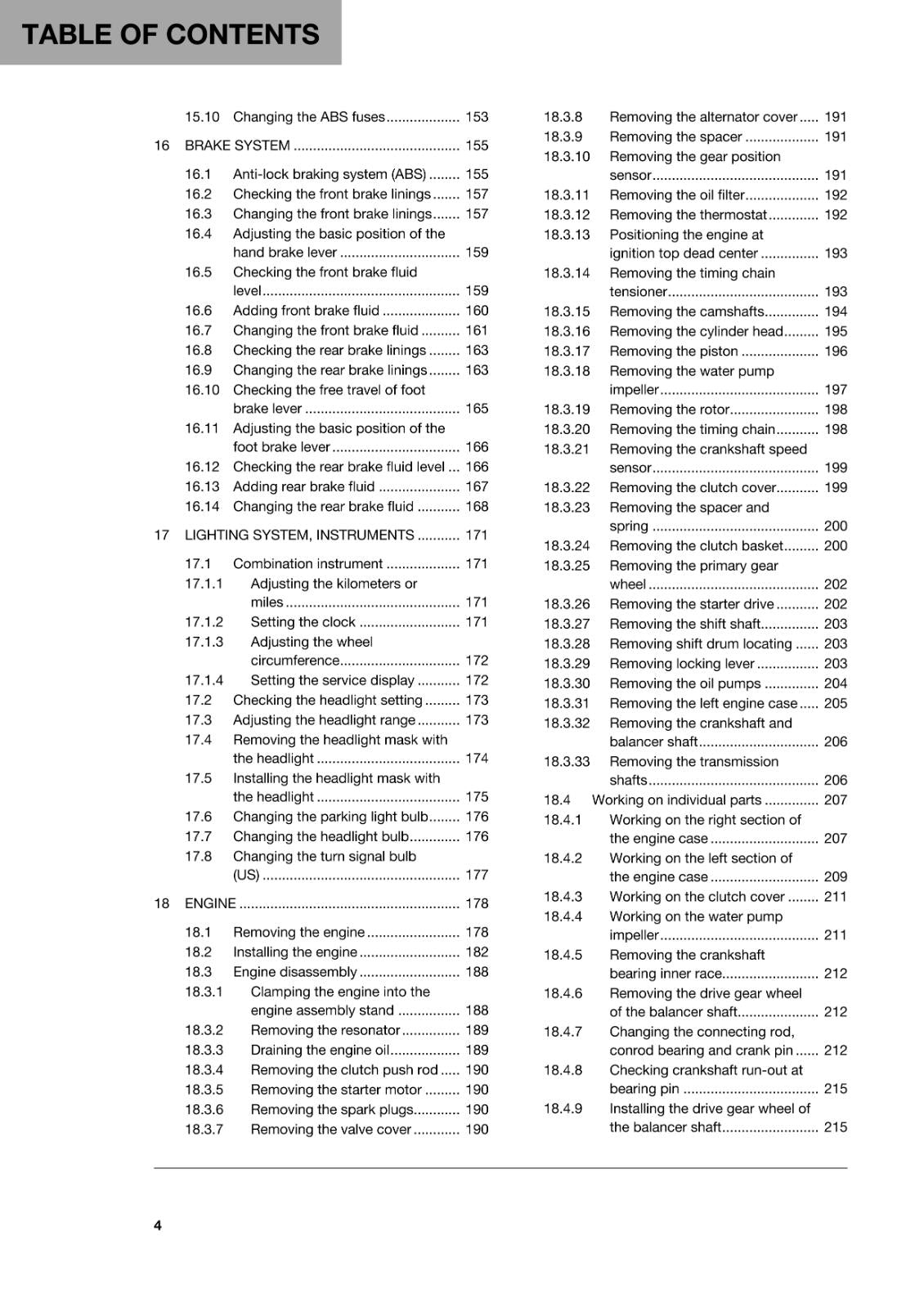 HUSQVARNA 2018 - 701 SUPERMOTO - REPAIR WORKSHOP SERVICE MANUAL