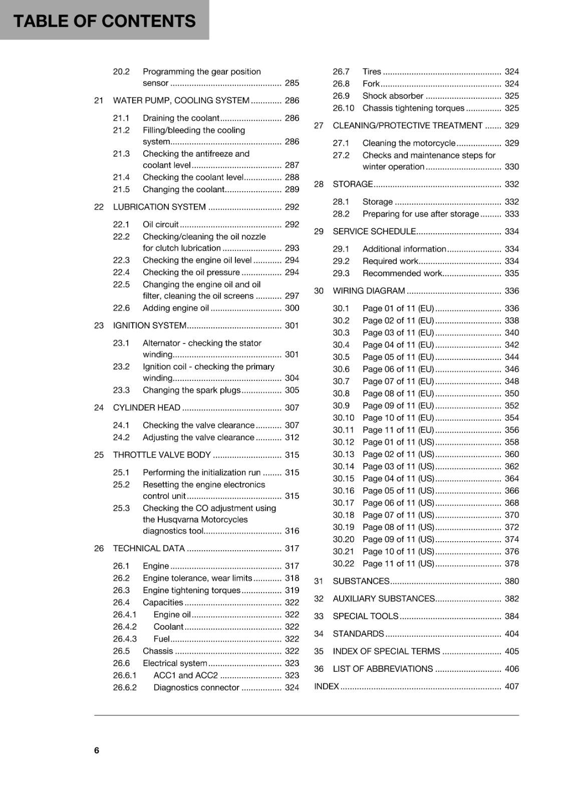 HUSQVARNA 2018 - 701 SUPERMOTO - REPAIR WORKSHOP SERVICE MANUAL