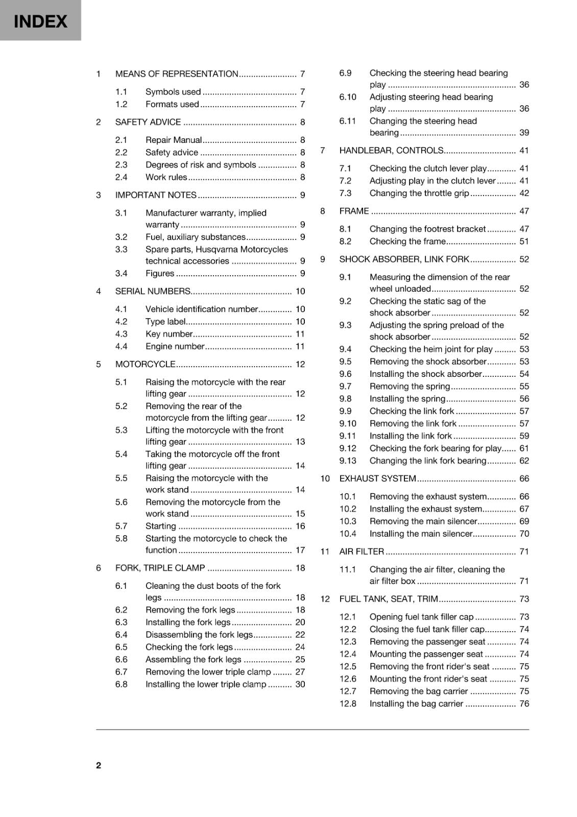 HUSQVARNA 2018 - SVARTPILEN 401 - REPAIR WORKSHOP SERVICE MANUAL