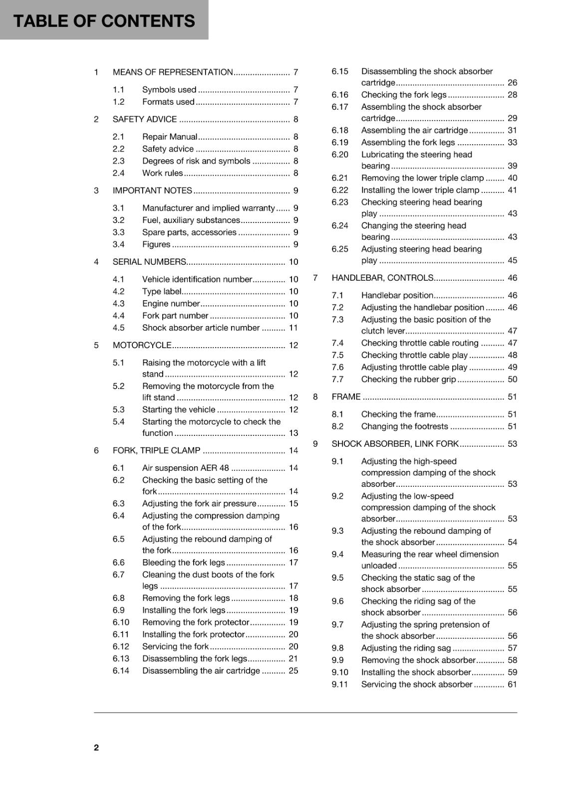 HUSQVARNA 2018 - TC 125 - REPAIR WORKSHOP SERVICE MANUAL