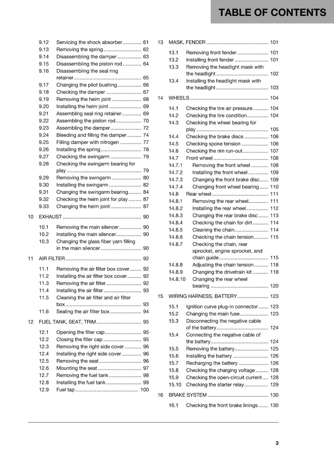 HUSQVARNA 2018 - TE 250 300 - REPAIR WORKSHOP SERVICE MANUAL