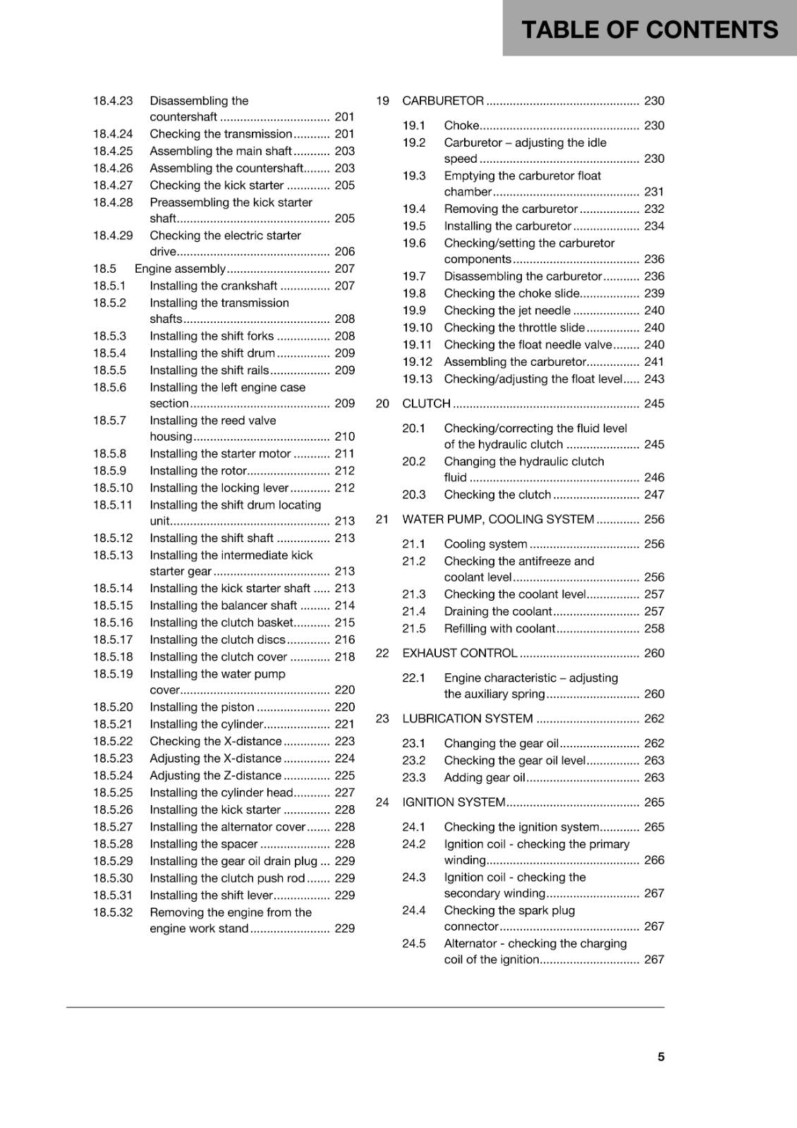 HUSQVARNA 2018 - TE 250 300 - REPAIR WORKSHOP SERVICE MANUAL