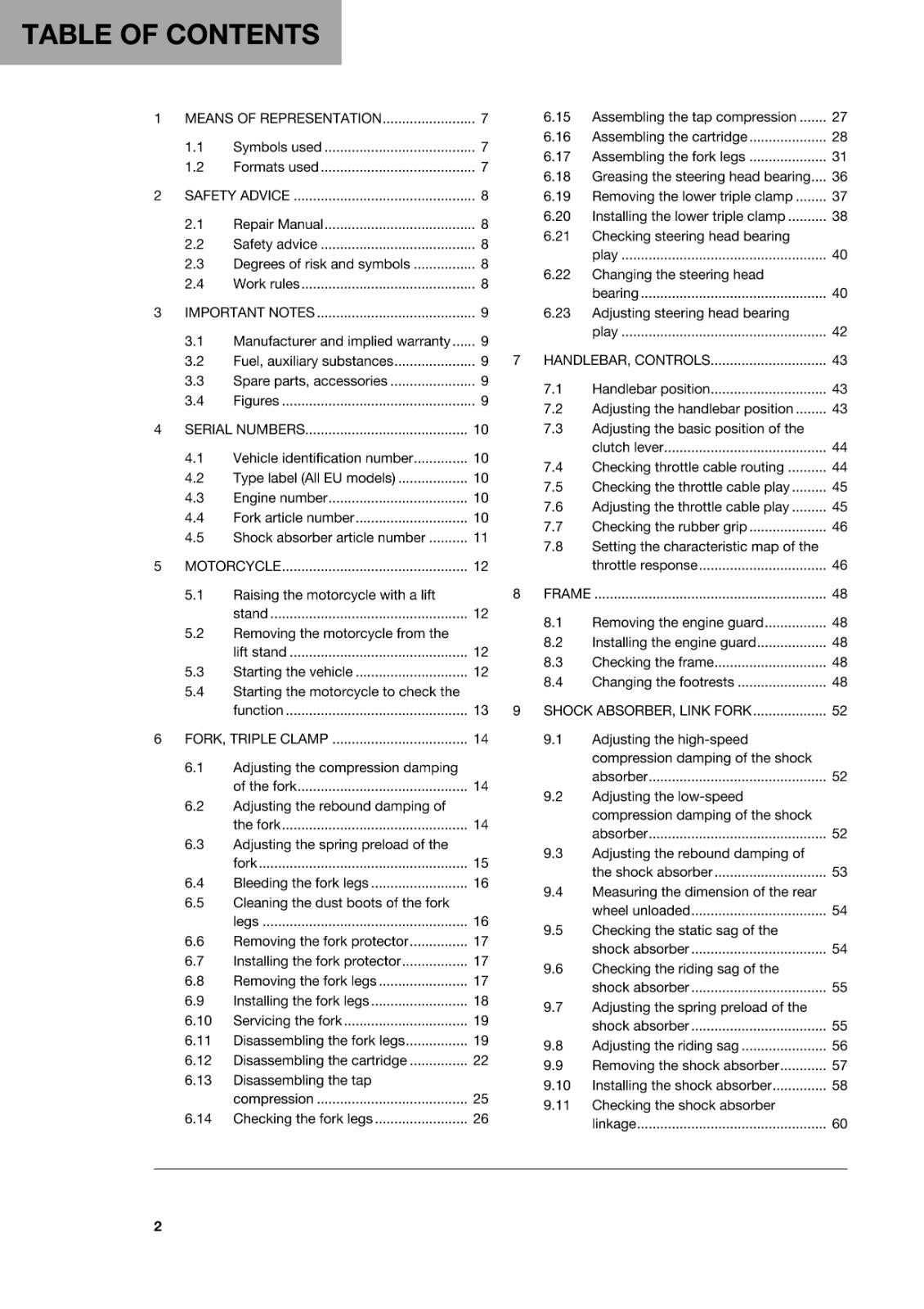 HUSQVARNA 2018 - TE 250i 300i - REPAIR WORKSHOP SERVICE MANUAL