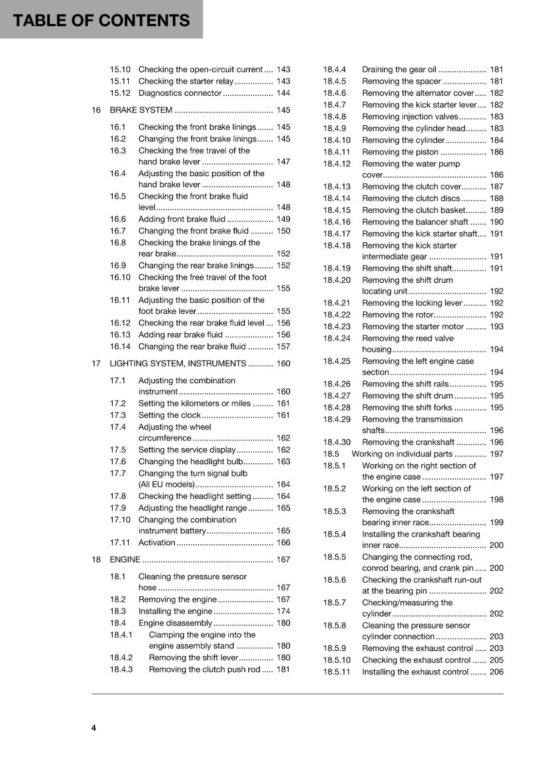 HUSQVARNA 2018 - TE 250i 300i - REPAIR WORKSHOP SERVICE MANUAL