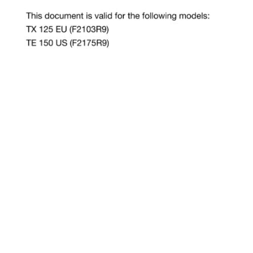 HUSQVARNA 2018 - TX 125 TE 150 - REPAIR WORKSHOP SERVICE MANUAL