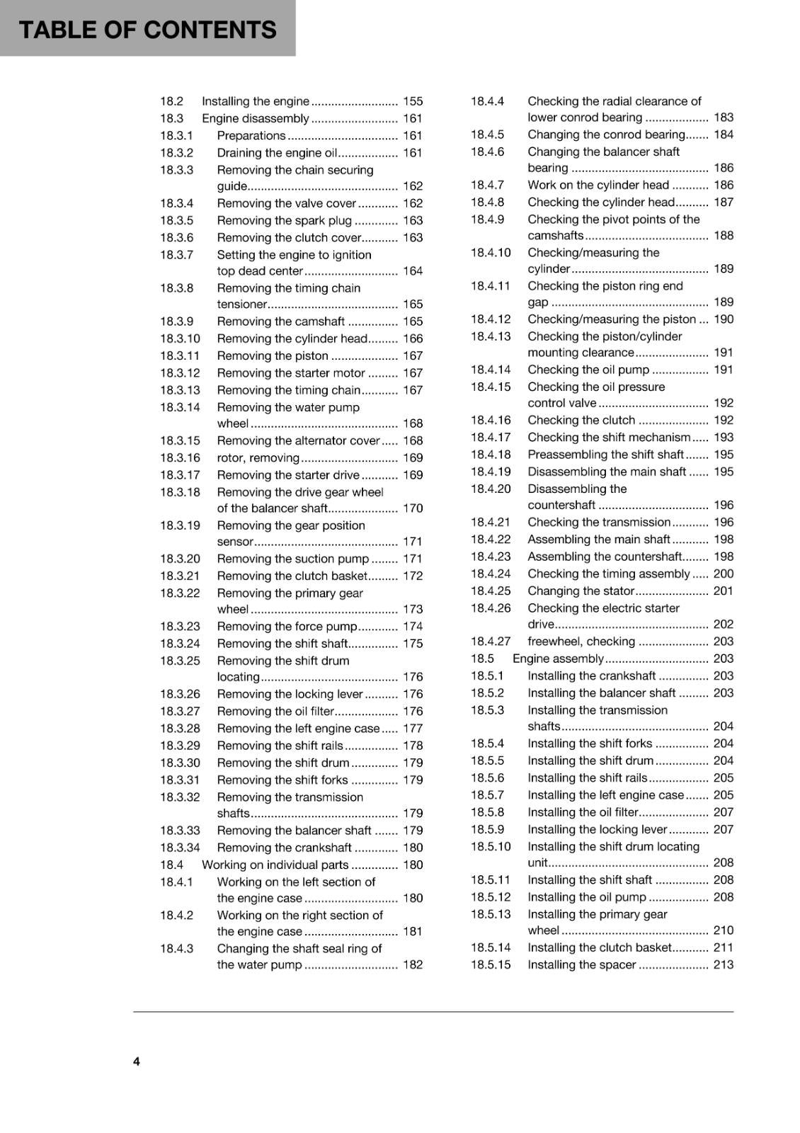 HUSQVARNA 2018 - VITPILEN 401 - REPAIR WORKSHOP SERVICE MANUAL
