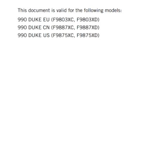 KTM 2024 - 990 DUKE - WORKSHOP SERVICE REPAIR MANUAL COMB BOUND