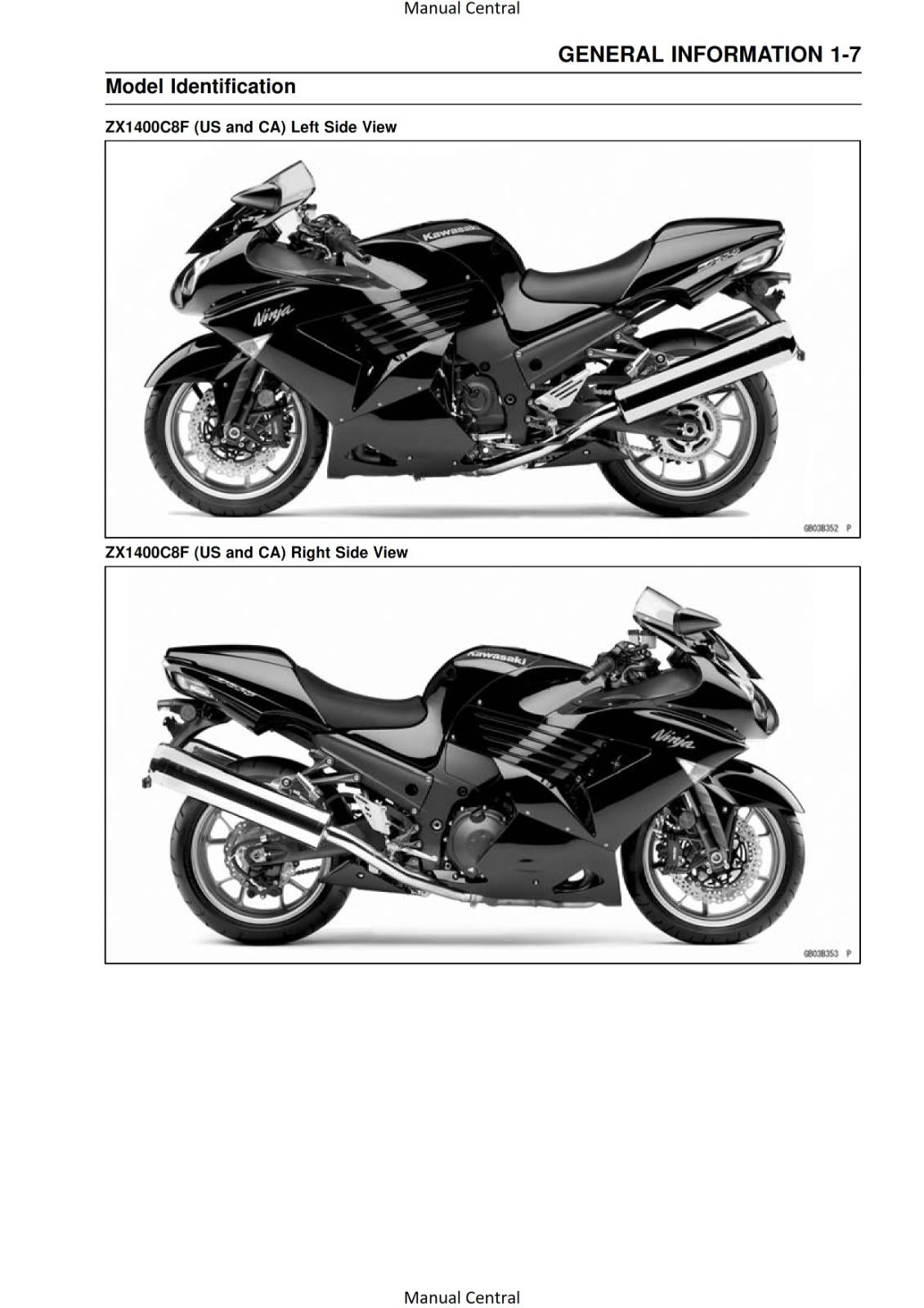 KAWASAKI 2008 2009 2010 2011 - ZZR 1400 ABS NINJA ZX-14 - WORKSHOP SERVICE