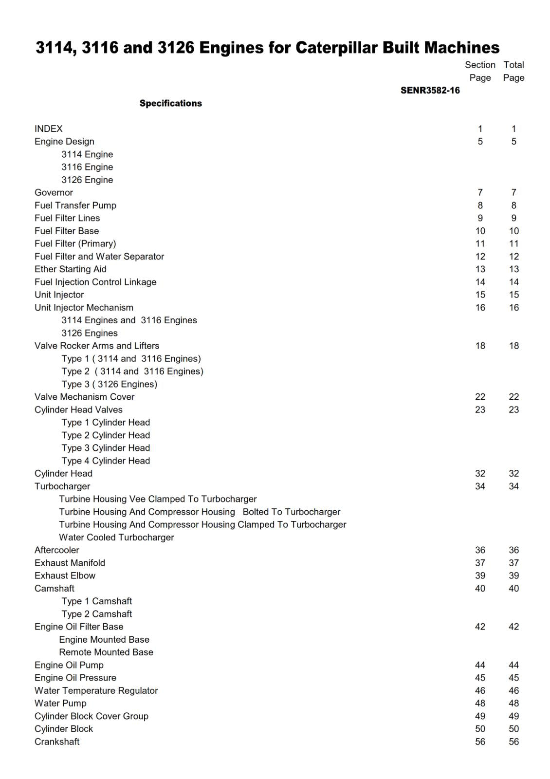 CATERPILLAR 3114 3116 3126 ENGINES - WORKSHOP SERVICE REPAIR MANUAL