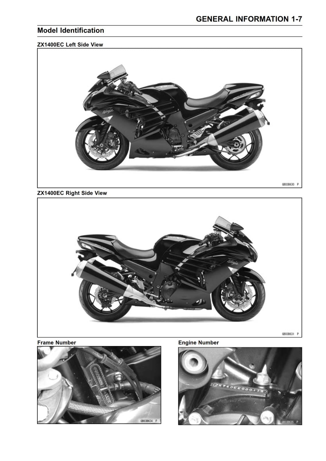 KAWASAKI 2012 2013 2014 2015 - ZZR 1400 ABS NINJA ZX-14R - WORKSHOP SERVICE