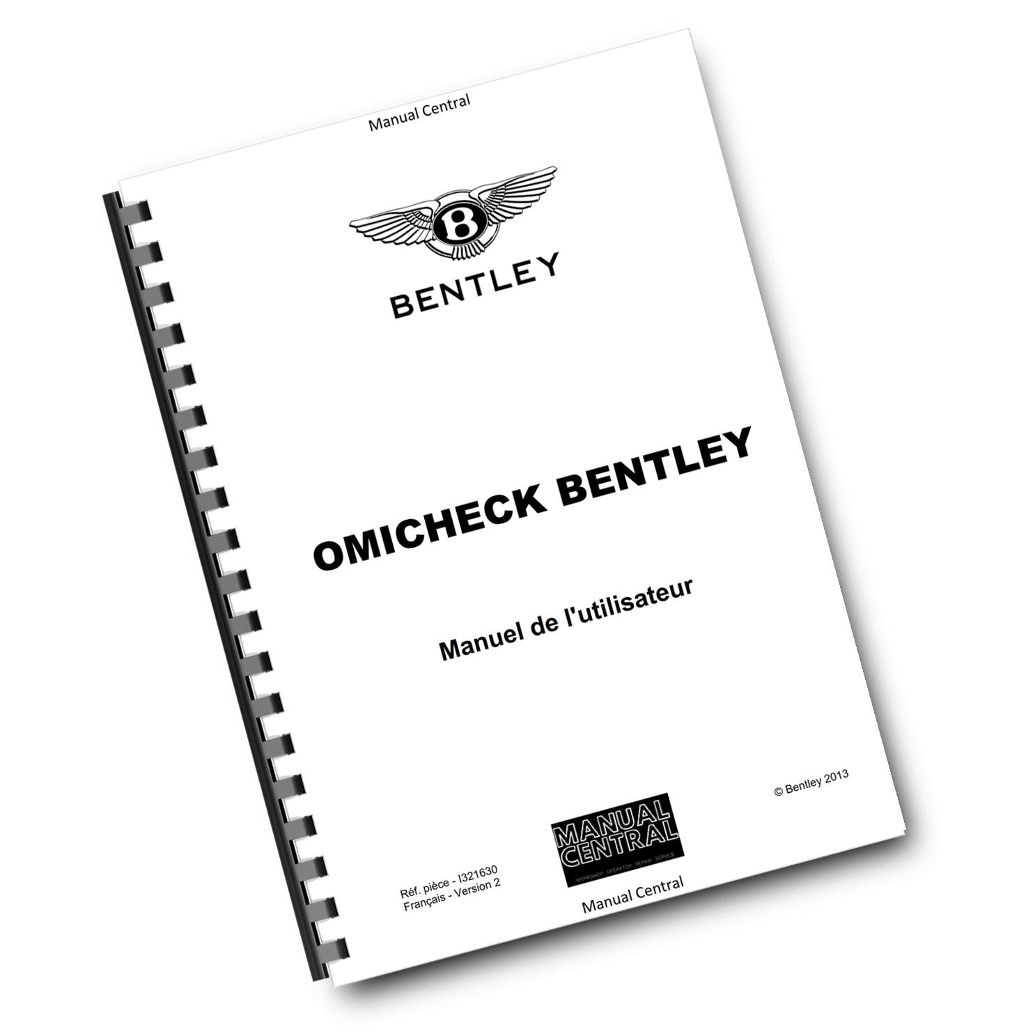 FRENCH LANGUAGE - BENTLEY OMICHECK USER MANUAL - REPRINTED COMB BOUND