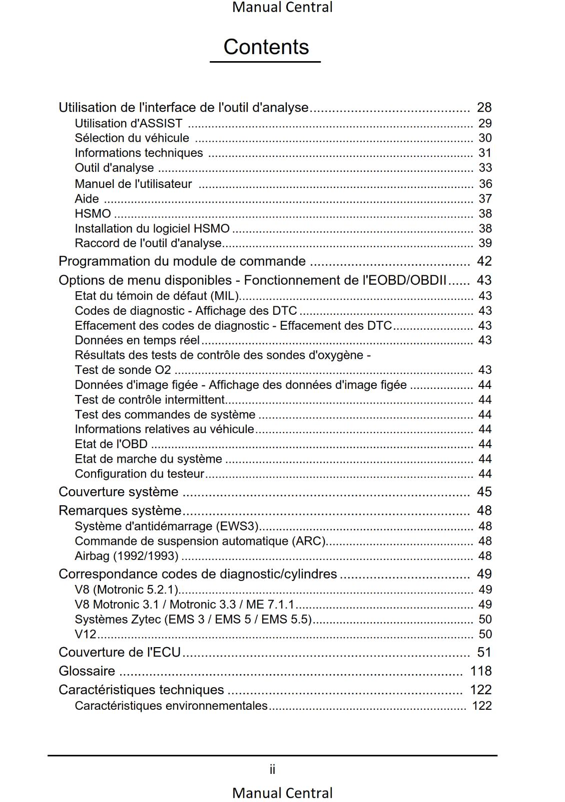 FRENCH LANGUAGE - BENTLEY OMICHECK USER MANUAL - REPRINTED COMB BOUND
