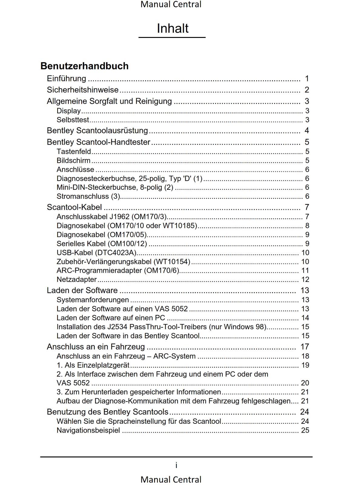 GERMAN LANGUAGE - BENTLEY OMICHECK USER MANUAL - REPRINTED COMB BOUND