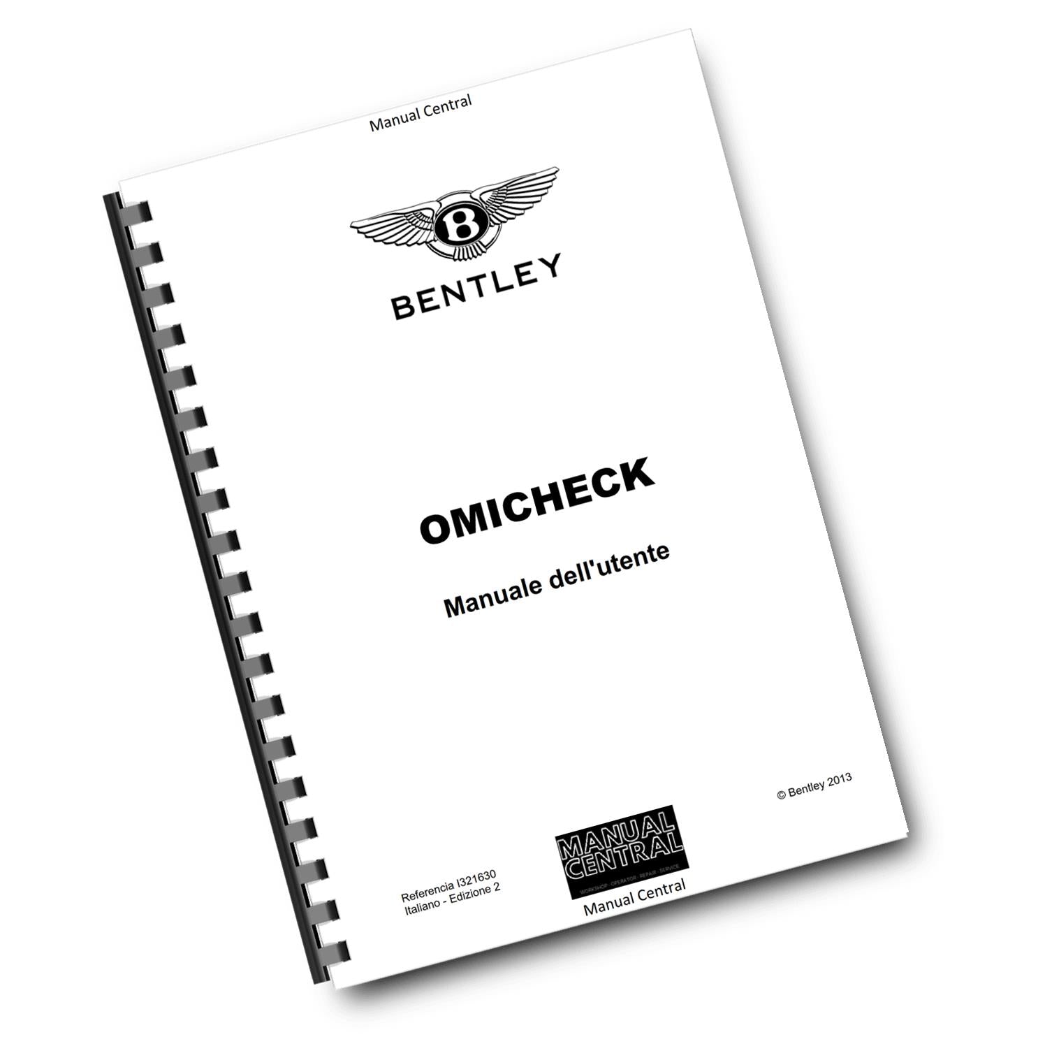 ITALIAN LANGUAGE - BENTLEY OMICHECK USER MANUAL - REPRINTED COMB BOUND