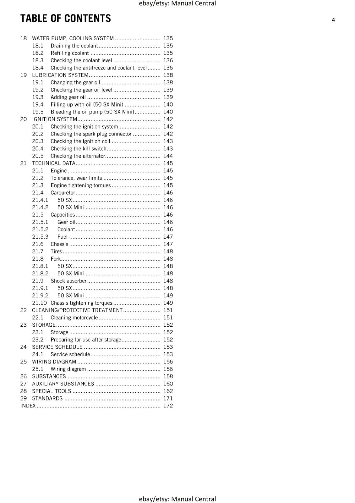 KTM 2015 - 50 SX MINI - WORKSHOP REPAIR SERVICE MANUAL REPRINTED