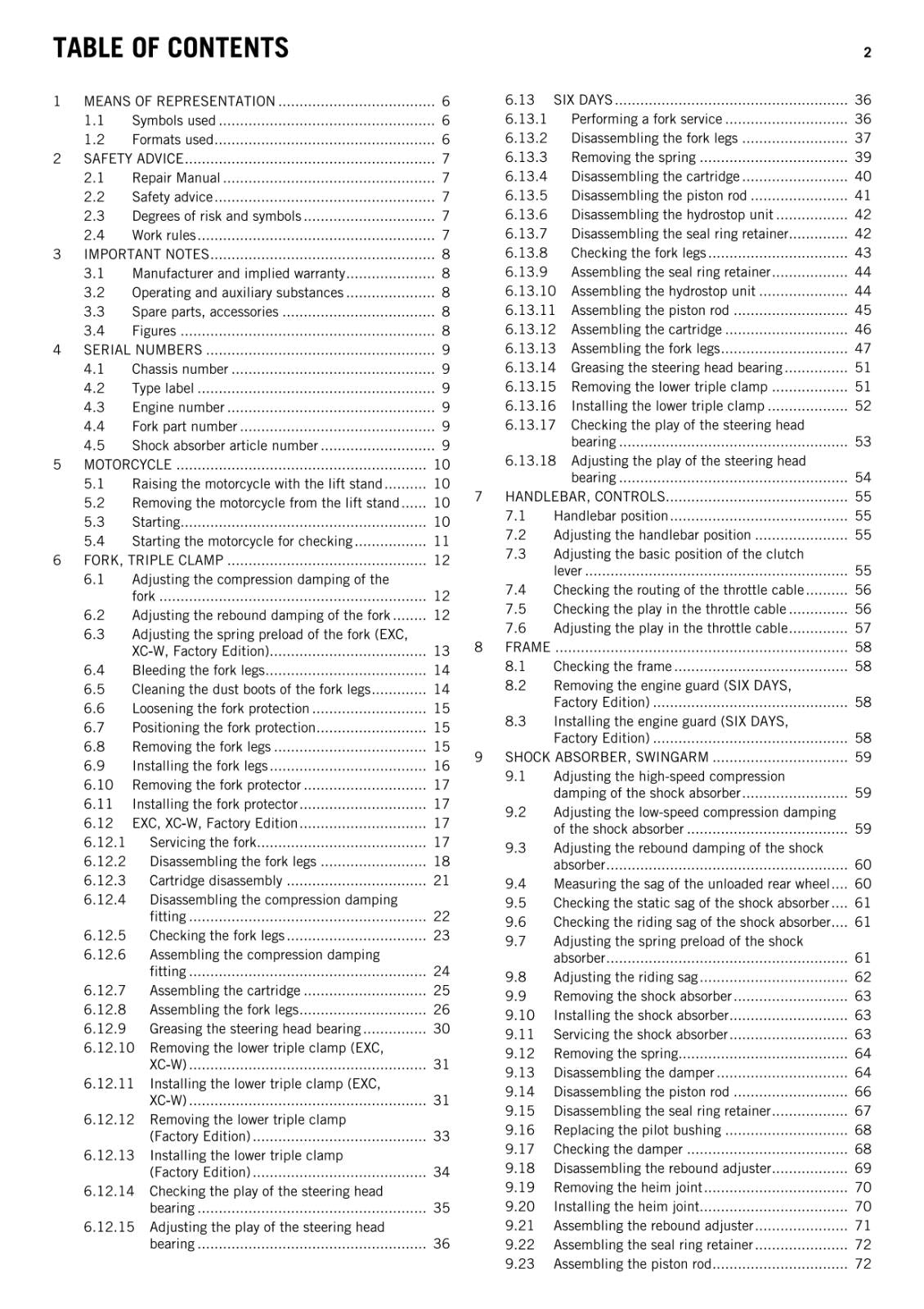 KTM 2015 - 125 200 EXC SIX DAYS FACTORY EDITION - WORKSHOP REPAIR SERVICE MANUAL