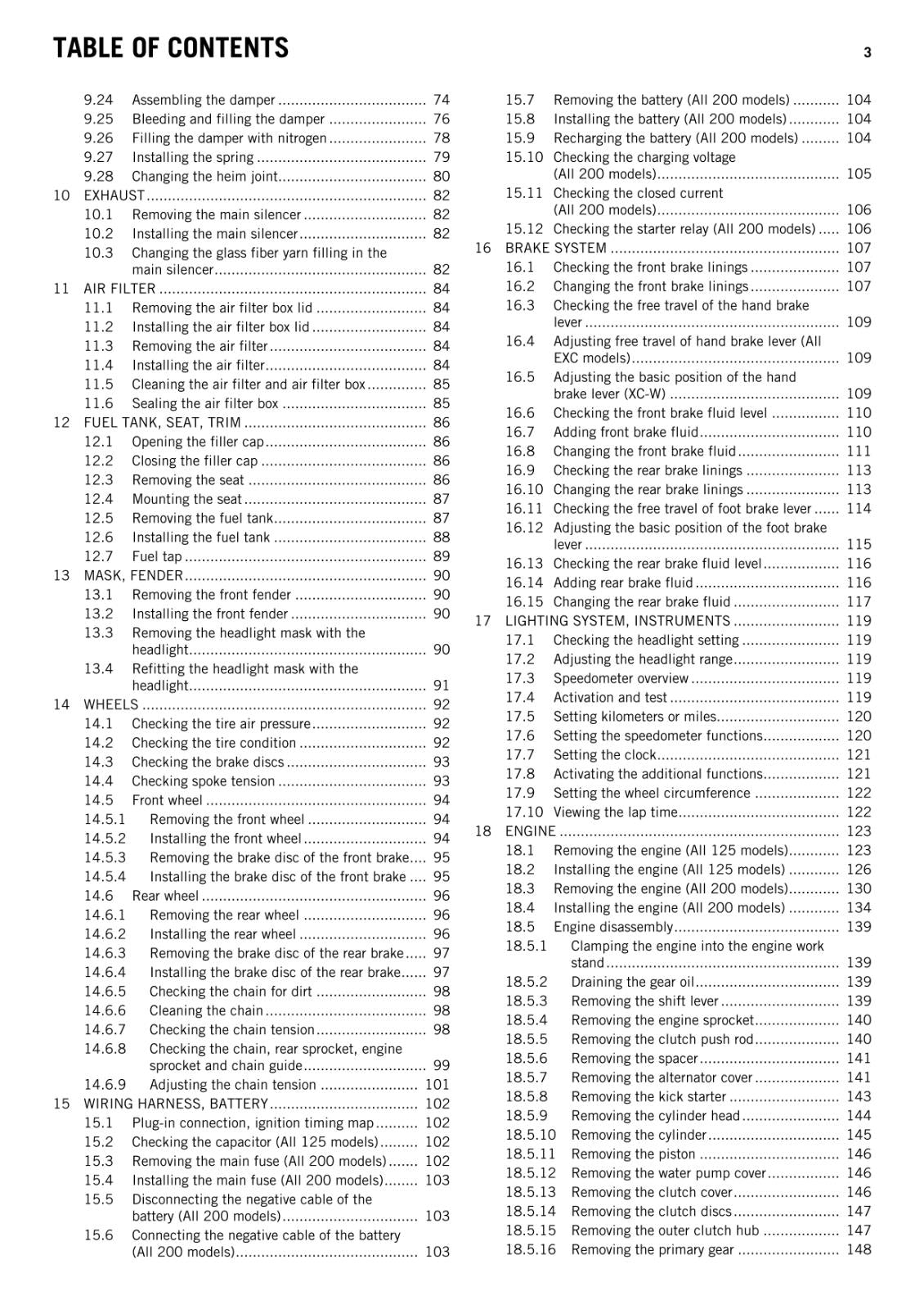 KTM 2015 - 125 200 EXC SIX DAYS FACTORY EDITION - WORKSHOP REPAIR SERVICE MANUAL