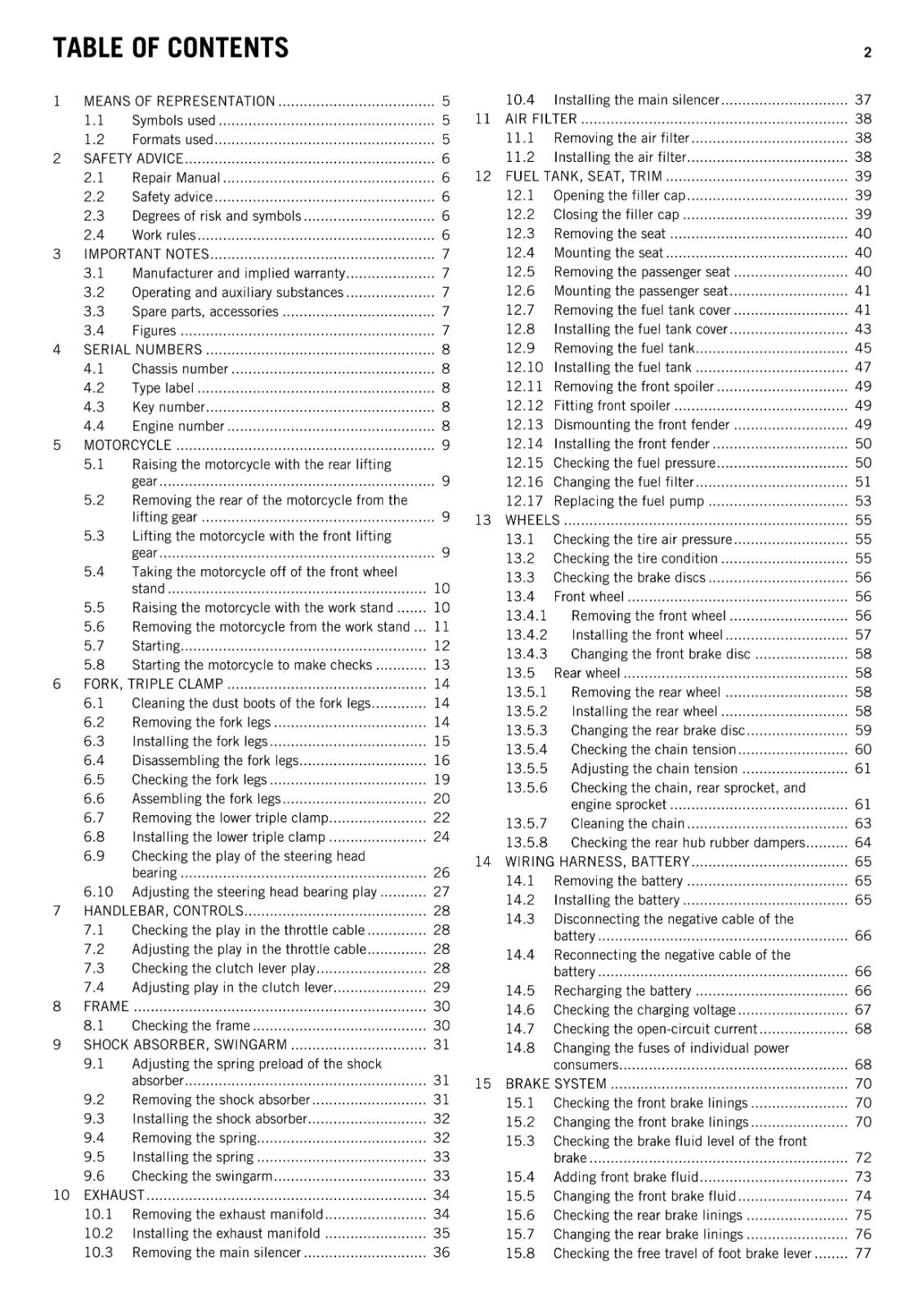KTM 2015 - 250 DUKE - WORKSHOP REPAIR SERVICE MANUAL