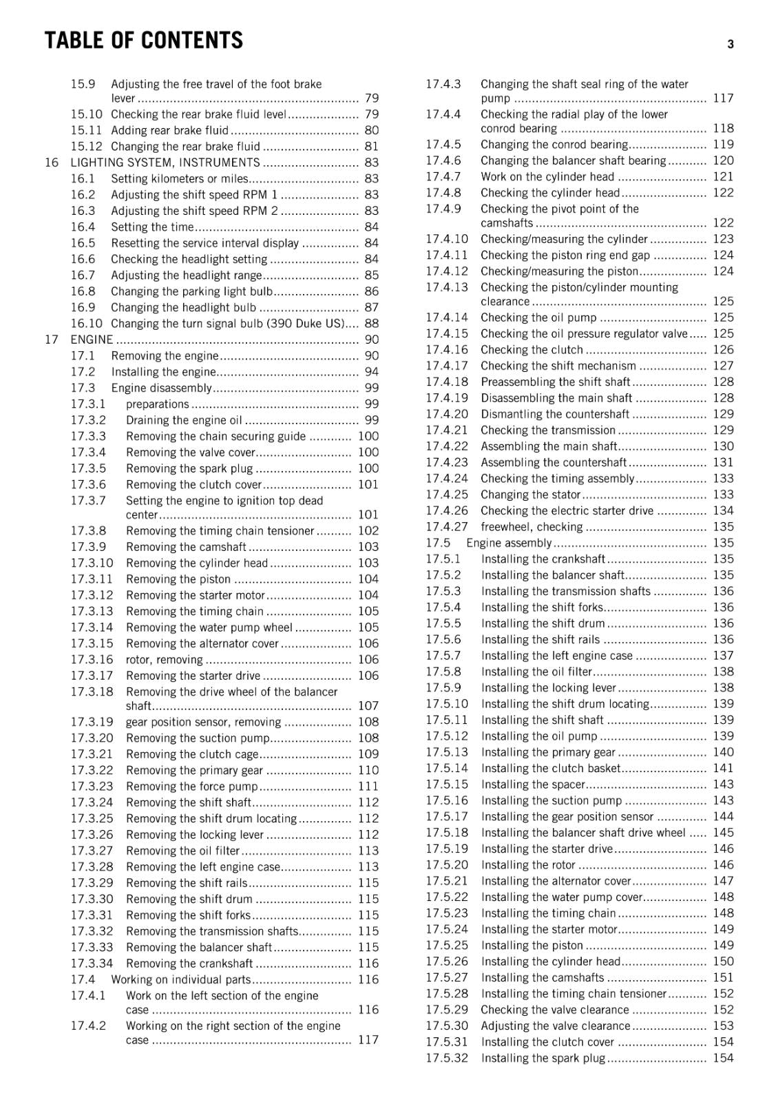 KTM 2015 - 390 DUKE - WORKSHOP REPAIR SERVICE MANUAL