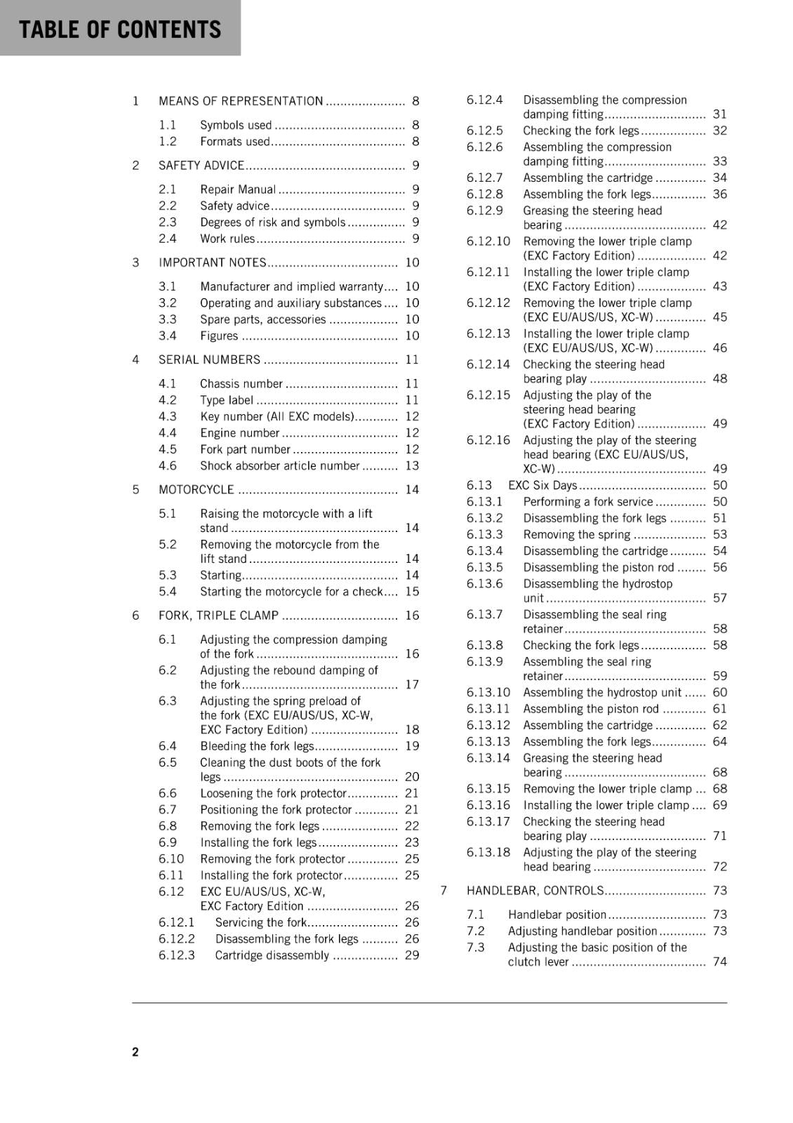 KTM 2015 - 450 500 EXC SIX DAYS  FACTORY EDITION XC-W - WORKSHOP REPAIR SERVICE