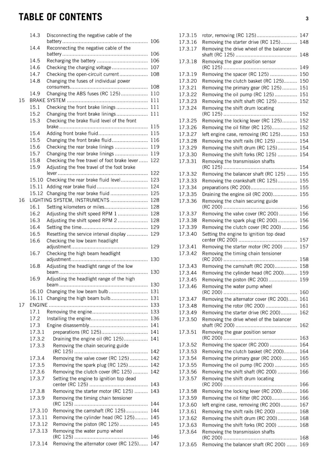 KTM 2015 - RC 125 200 - WORKSHOP REPAIR SERVICE MANUAL
