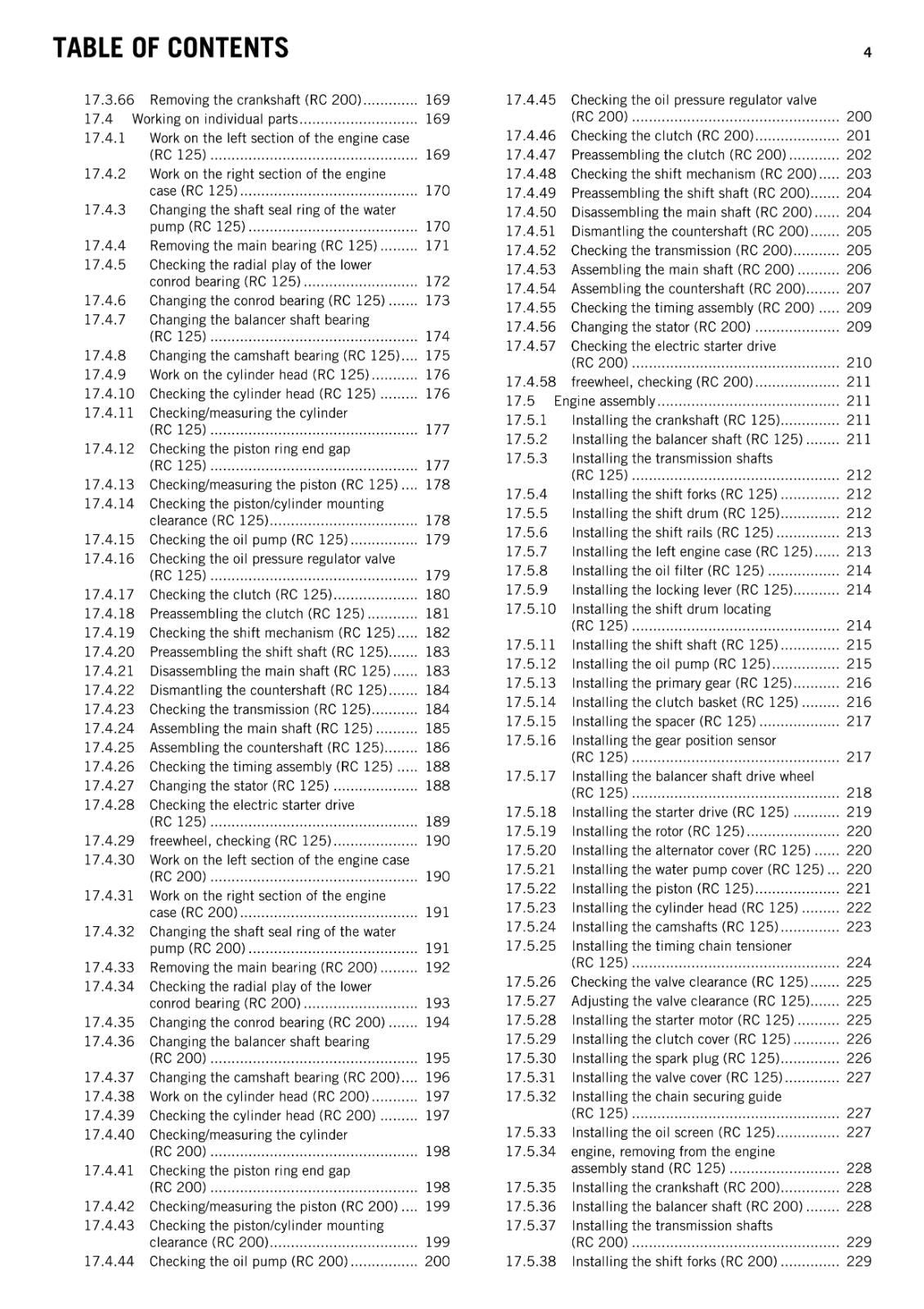 KTM 2015 - RC 125 200 - WORKSHOP REPAIR SERVICE MANUAL