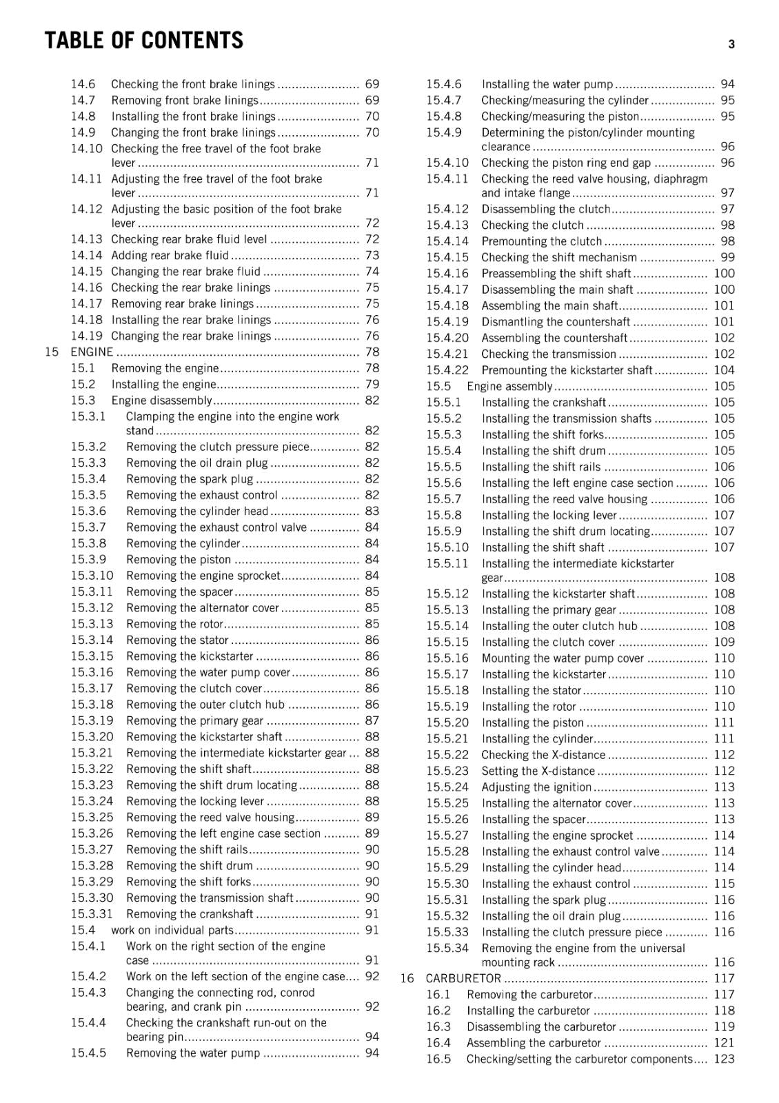 KTM 2014 - 65 SX - WORKSHOP REPAIR SERVICE MANUAL