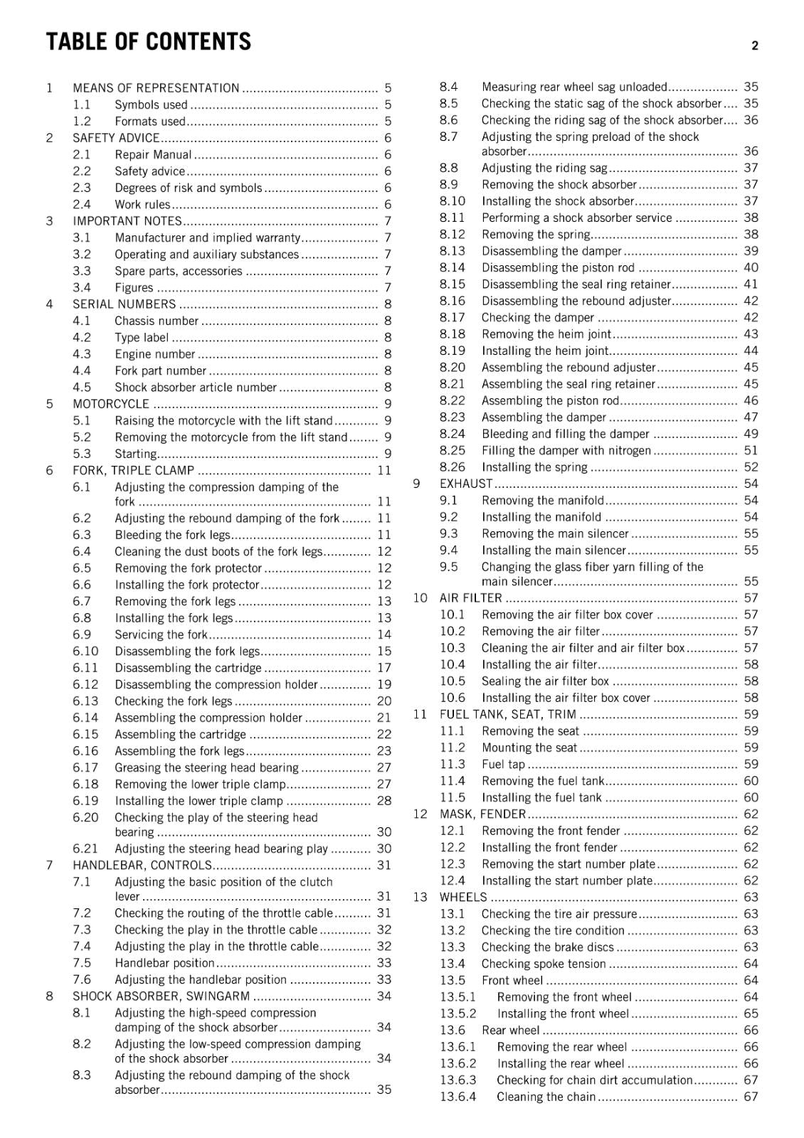KTM 2014 - 85 SX 19/16 17/14 - WORKSHOP REPAIR SERVICE MANUAL