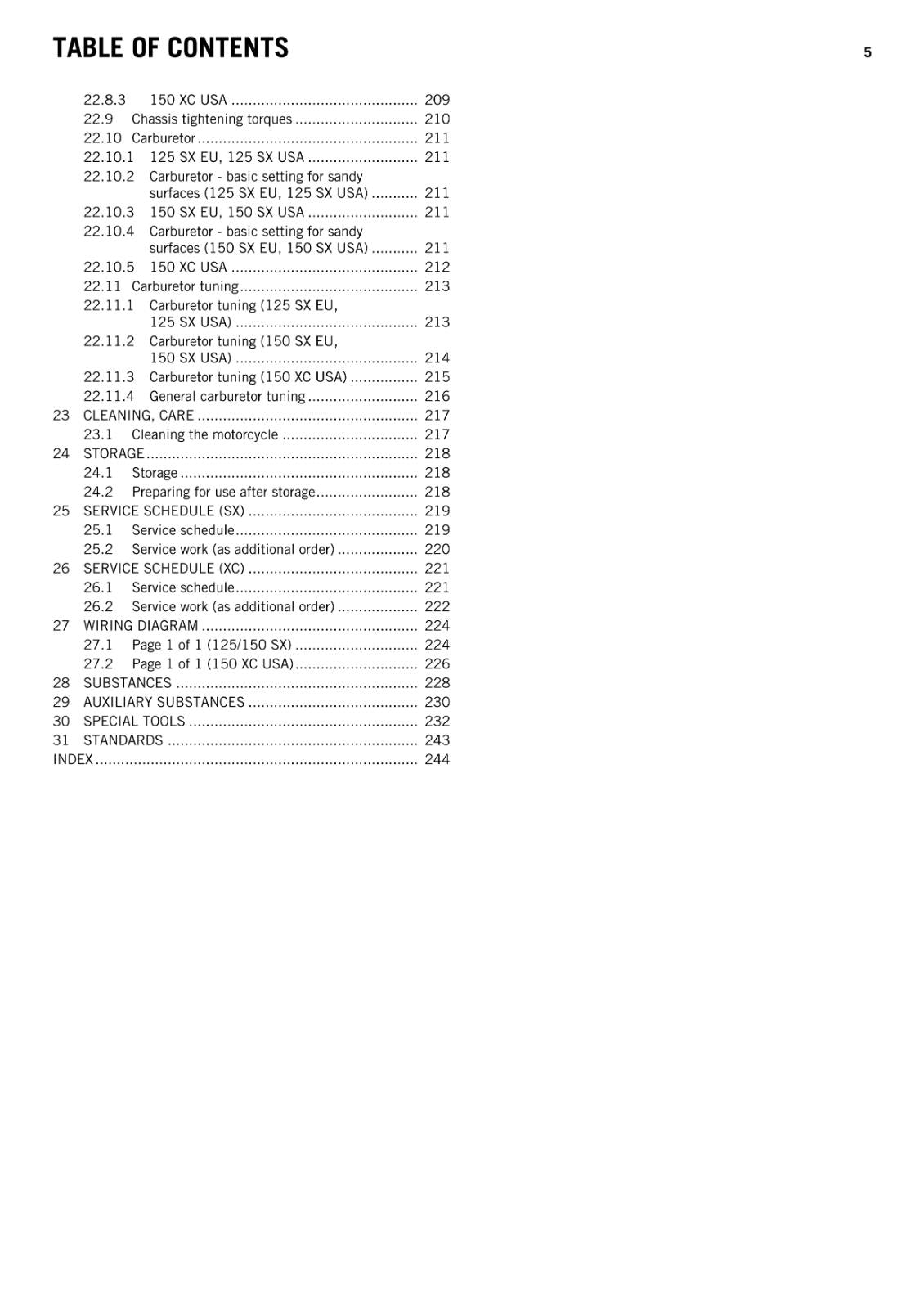 KTM 2014 - 125 150 SX XC - WORKSHOP REPAIR SERVICE MANUAL