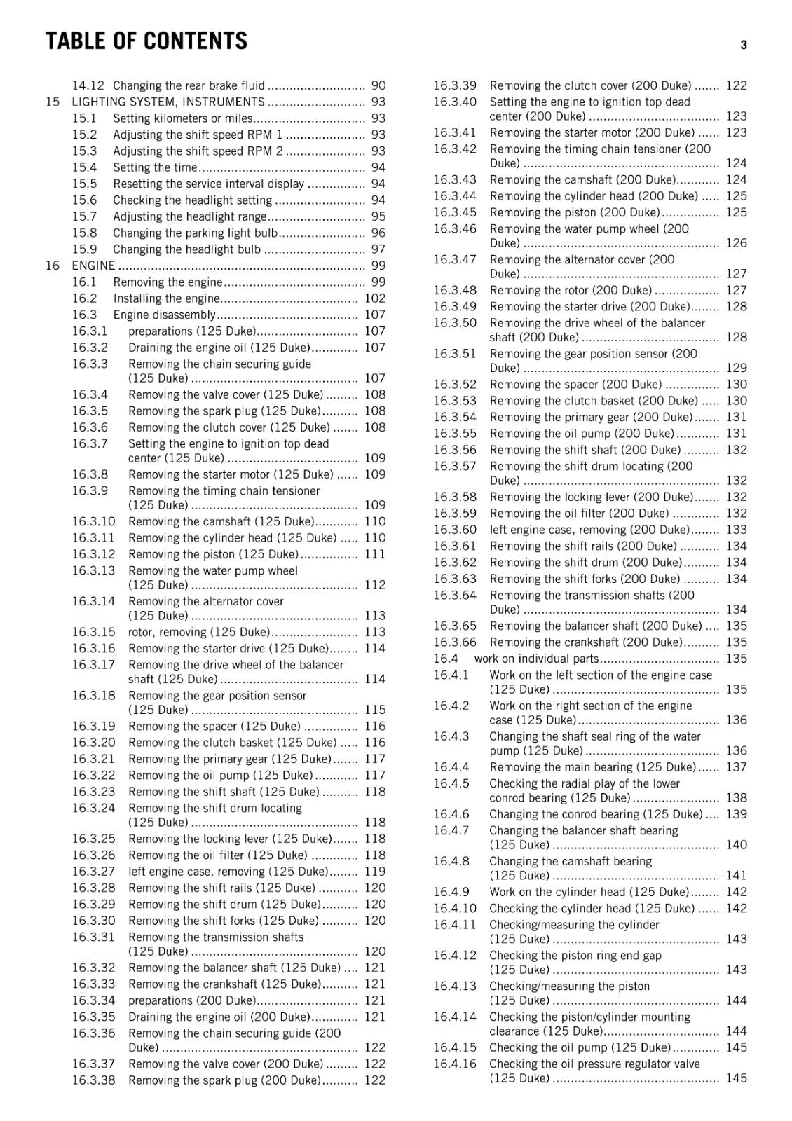 KTM 2014 - 125 200 DUKE  - WORKSHOP REPAIR SERVICE MANUAL