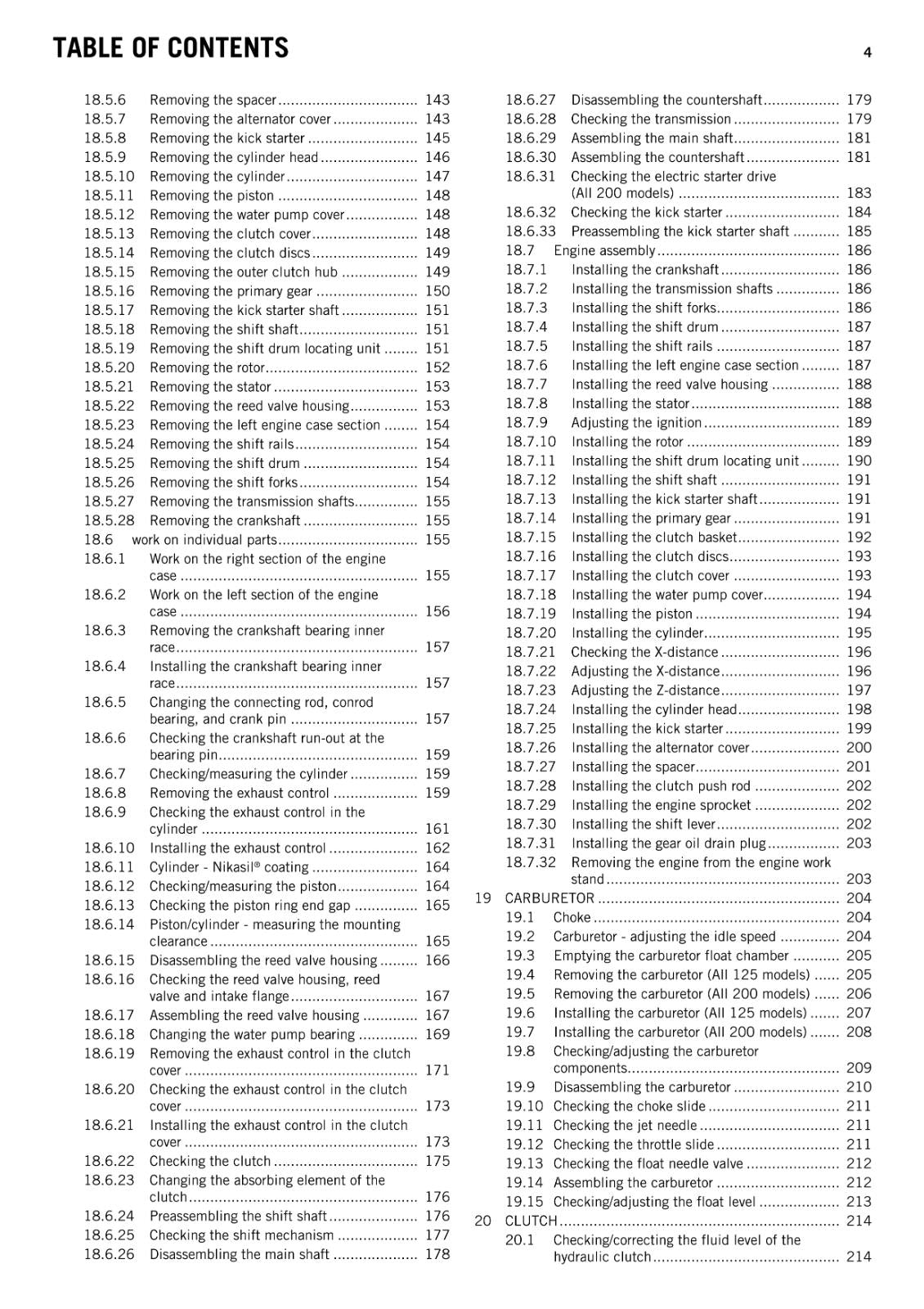 KTM 2014 - 125 200 EXC SIX DAYS XC-W  - WORKSHOP REPAIR SERVICE MANUAL