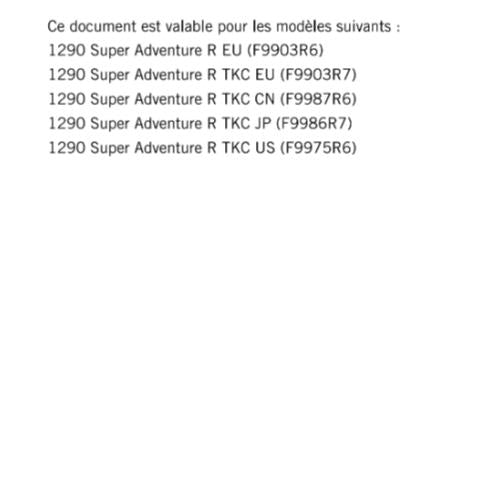 FRENCH LANGUAGE - KTM 2018 - 1290 SUPER ADVENTURE R - MANUEL DE REPARATION