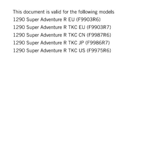 KTM 2018 - 1290 SUPER ADVENTURE R - SERVICE REPAIR WORKSHOP