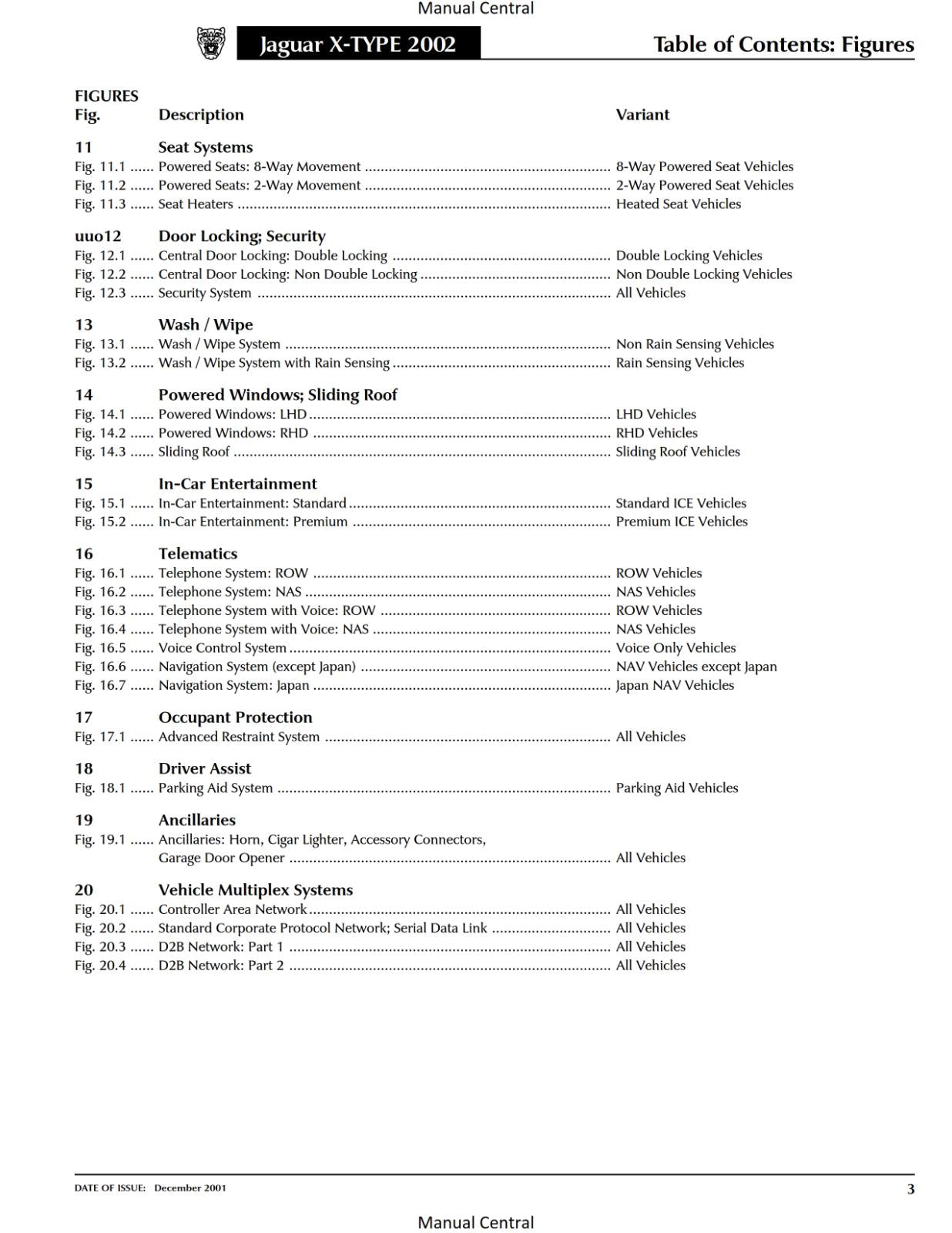 JAGUAR X-TYPE 2002 - 2.5L 3.0L ELECTRICAL GUIDE MANUAL REPRINTED COMB BOUND