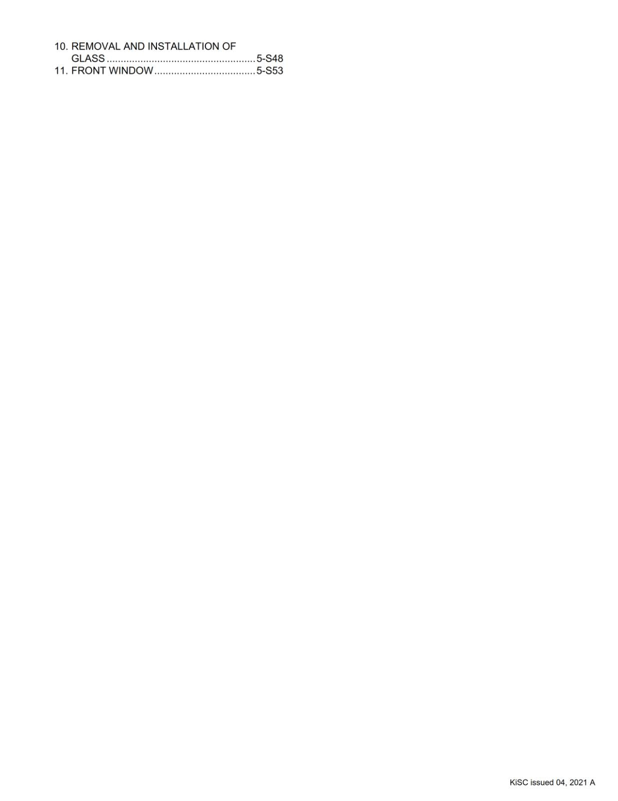 KUBOTA EXCAVATOR KX057-4 U55-4 - MINOR CHANGE EDIITON 2021  WORKSHOP MANUAL