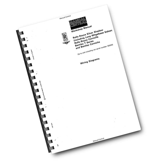 ROLLS ROYCE CORNICHE  SILVER SHADOW BENTLEY T SERIES WIRING DIAGRAMS 1965- 1976