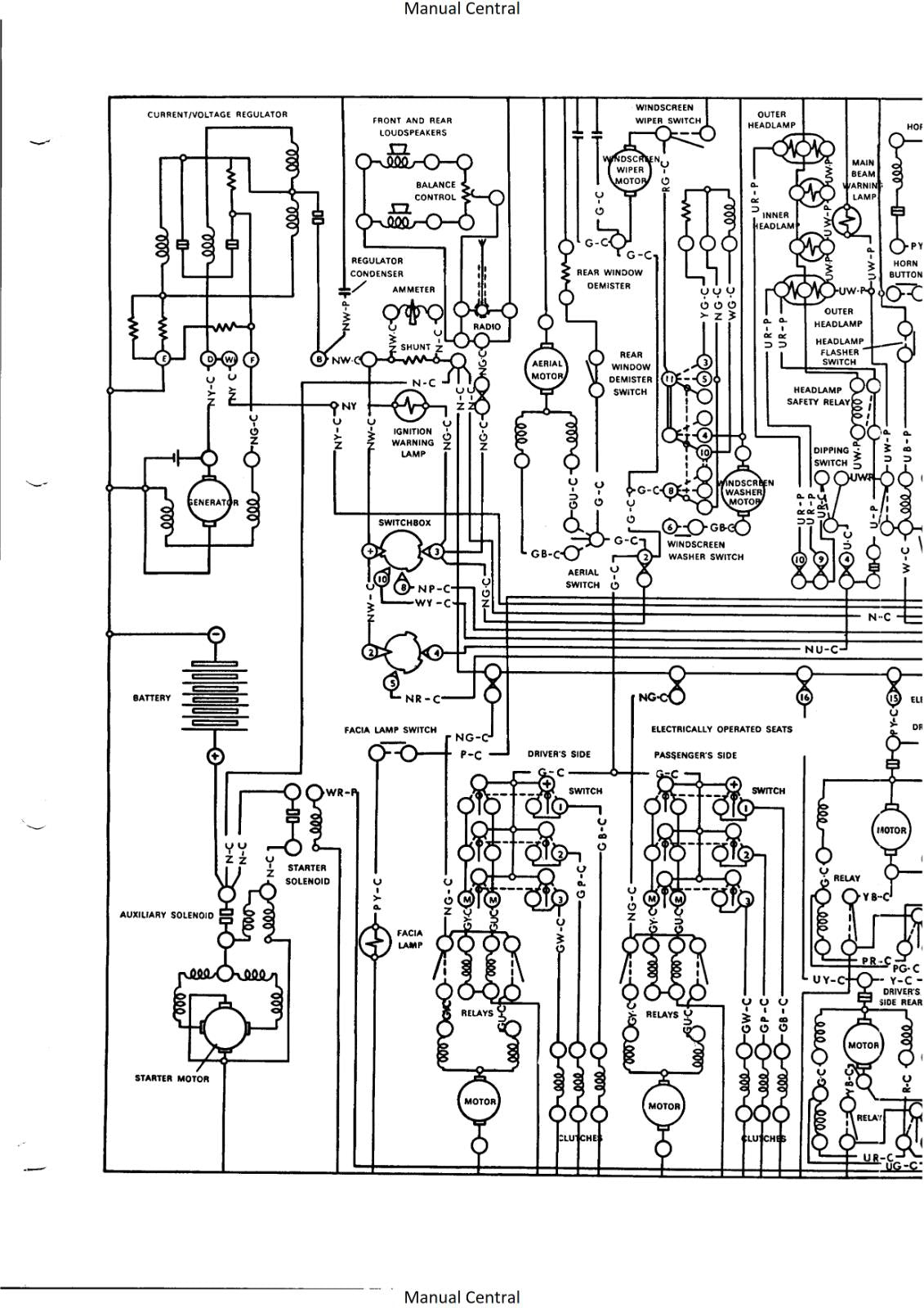 ROLLS ROYCE CORNICHE  SILVER SHADOW BENTLEY T SERIES WIRING DIAGRAMS 1965- 1976