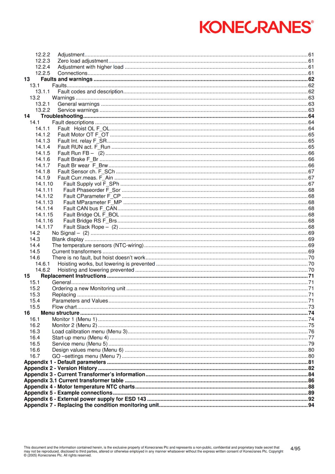 KONECRANES - HOIST CONTROL DEVICE - WORKSHOP SERVICE REPAIR MANUAL