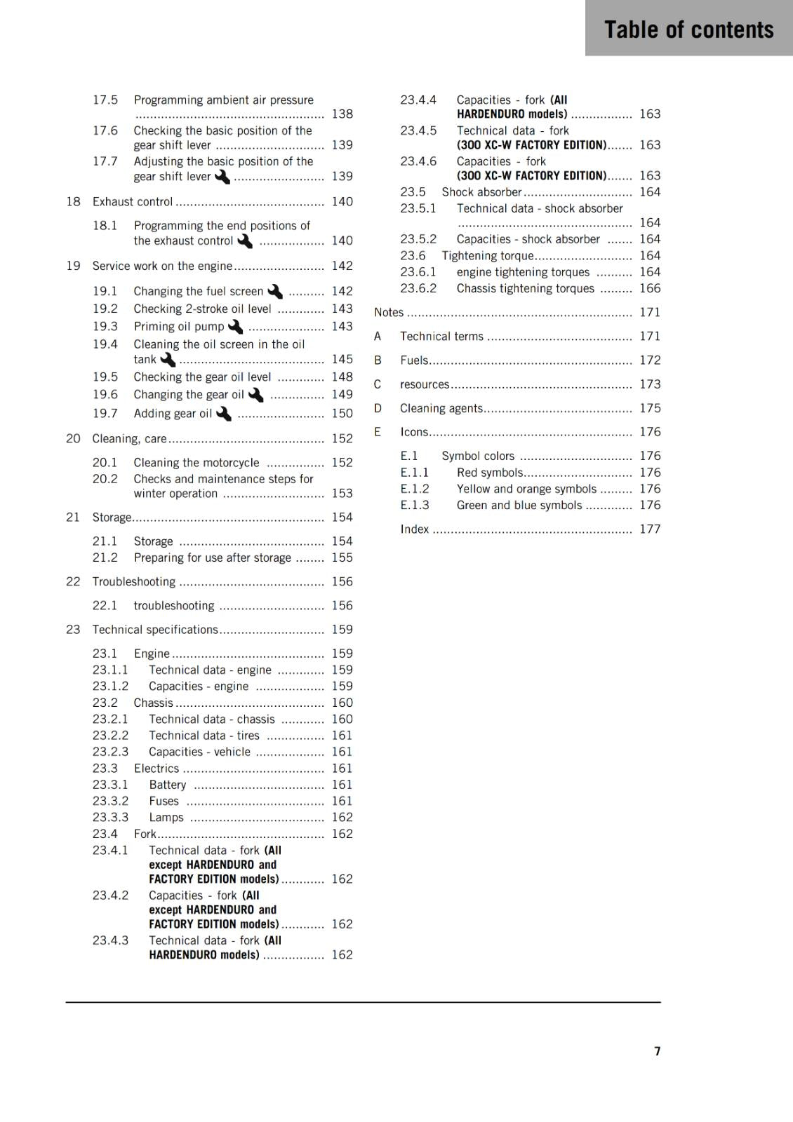 KTM 2025 - 300 EXC XC-W HARDENDURO CHAMPION FACTORY - OWNERS MANUAL USER GUIDE
