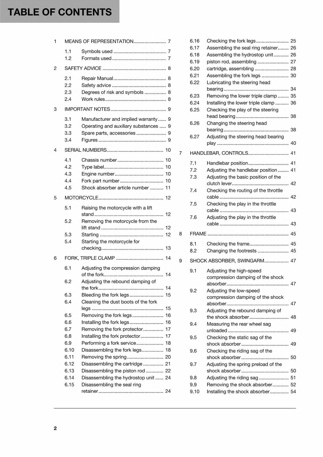 HUSQVARNA 2016 - TC 125 - REPAIR WORKSHOP SERVICE MANUAL