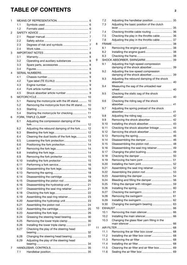 HUSQVARNA 2015 -  TE 250 300 - WORKSHOP SERVICE REPAIR MANUAL