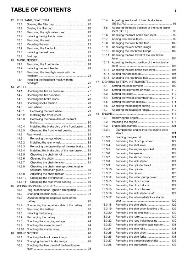 HUSQVARNA 2015 -  TE 250 300 - WORKSHOP SERVICE REPAIR MANUAL