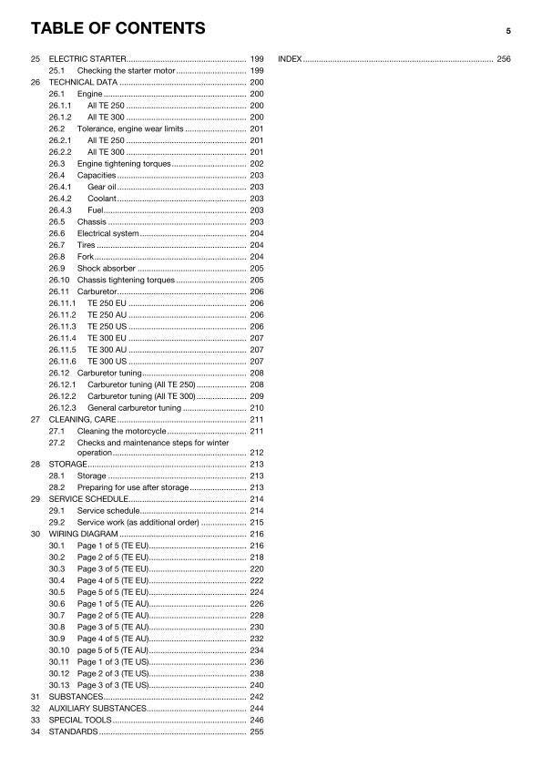 HUSQVARNA 2015 -  TE 250 300 - WORKSHOP SERVICE REPAIR MANUAL